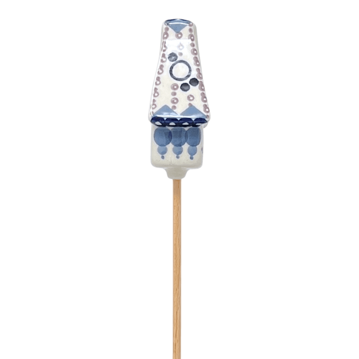 Ornament, Plant Stake, House, 2" in "Bubble Blast" by Manufaktura | O066U-IZ23
