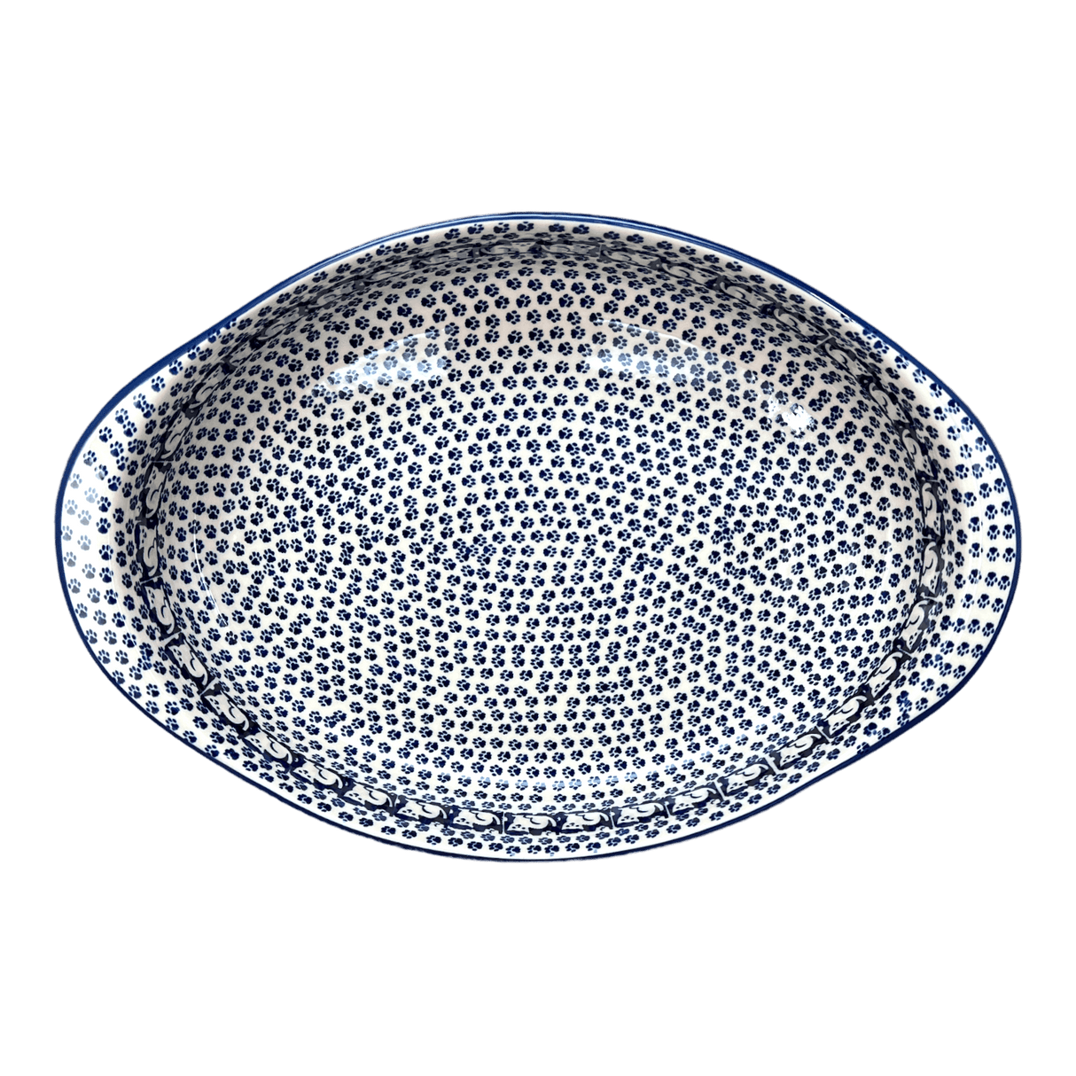 Baker, Oval, Large 10.25" x 15.5" in "Kitty Cat Path" by Manufaktura | P102T-KOT6