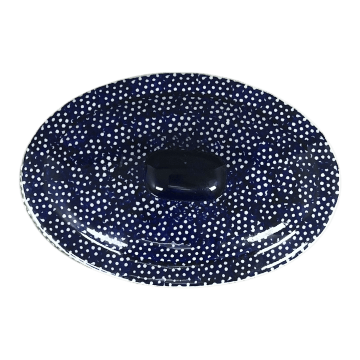 Container, Oval, Lid, 6" x 4" in "Bunny Love" by Manufaktura | P059T-P324