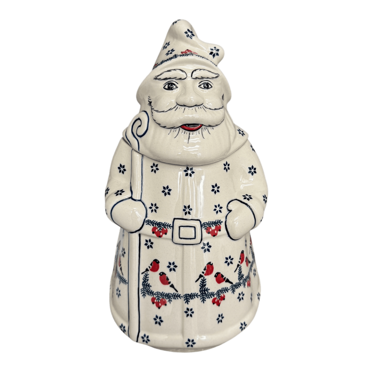 Cookie Jar, Santa, 12" in "Red Bird" by Manufaktura | P060T-GILE