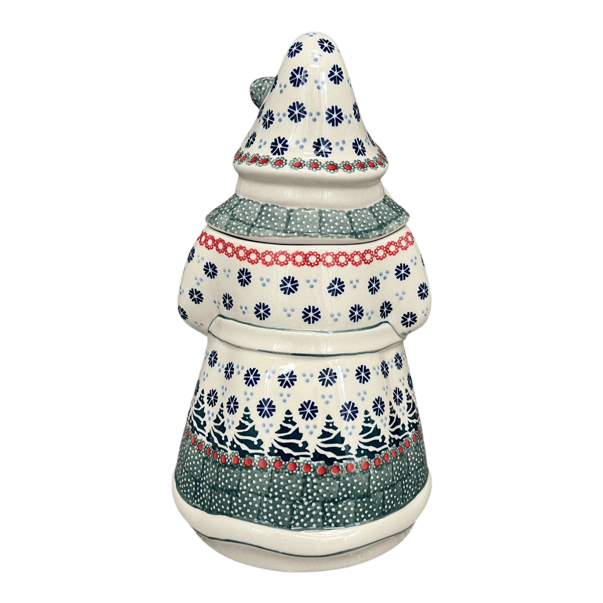 Cookie Jar, Santa, 12" in "Snow Pines Red" by Manufaktura | P060T-WU22