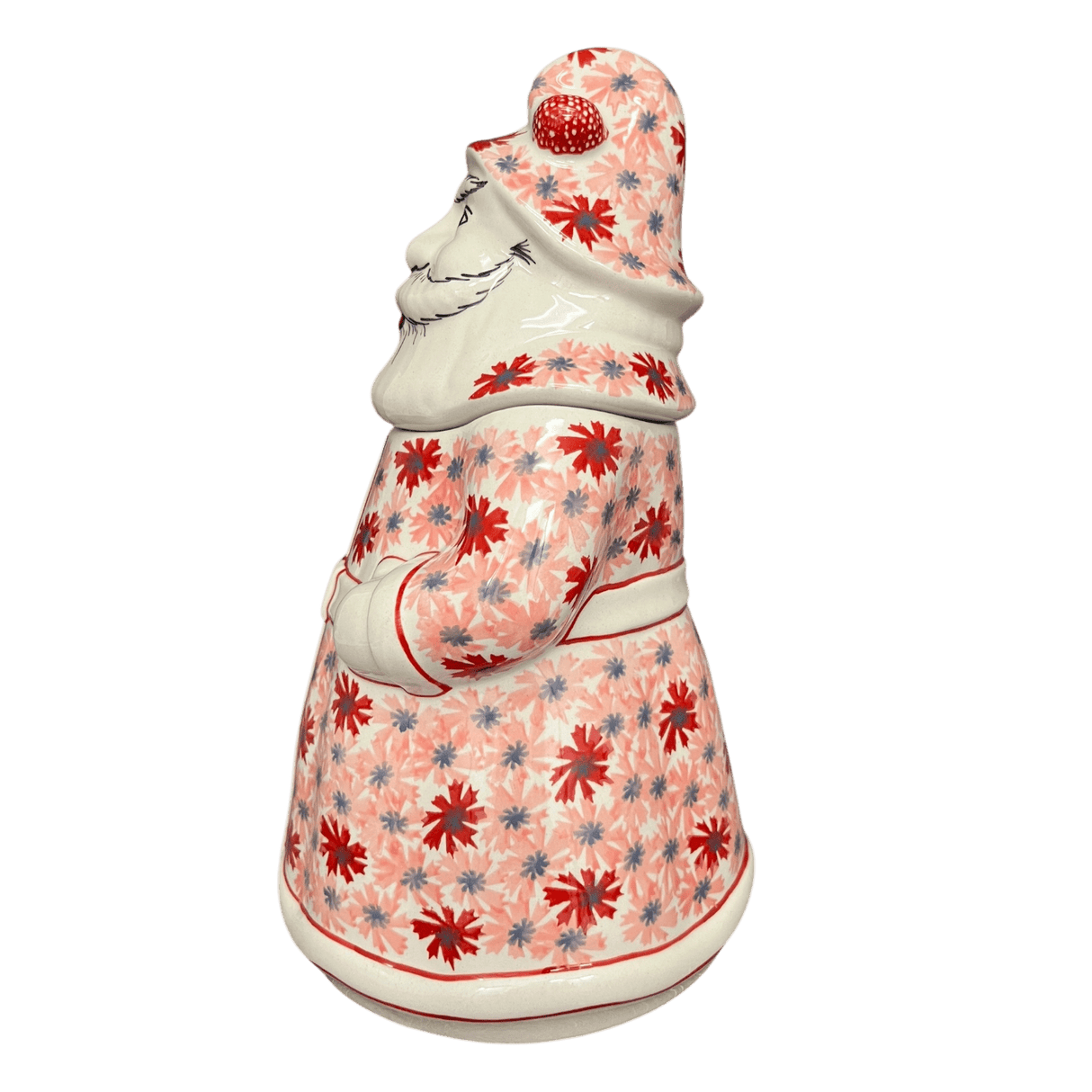 Cookie Jar, Santa, 12" in "Scarlet Daisy" by Manufaktura | P060U-AS73