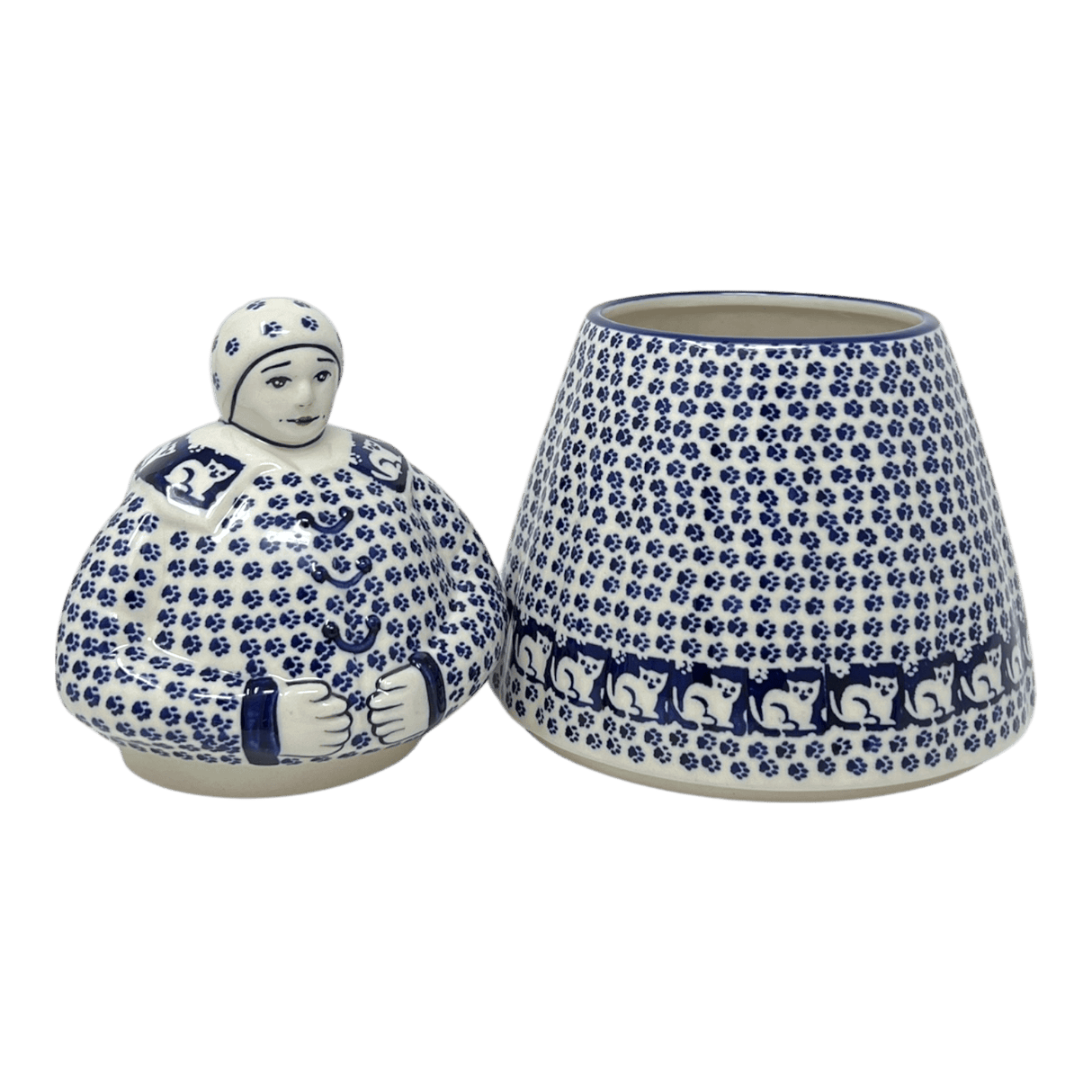 Cookie Jar, Lady, 10.5" Manufaktura (P072) in "Kitty Cat Path" by Manufaktura | P072T-KOT6