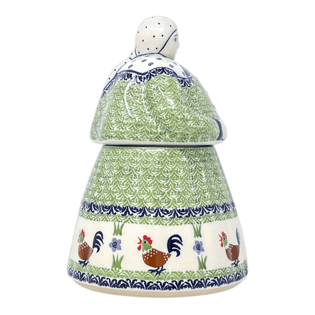 Cookie Jar, Lady, 10.5" Manufaktura (P072) in "Chicken Dance" by Manufaktura | P072U-P320