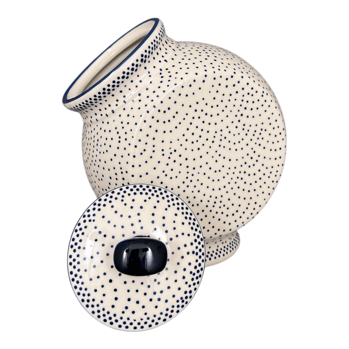 Candy/Cookie Jar, Round, 8.5" in "Misty Blue" by Manufaktura | P076U-61A