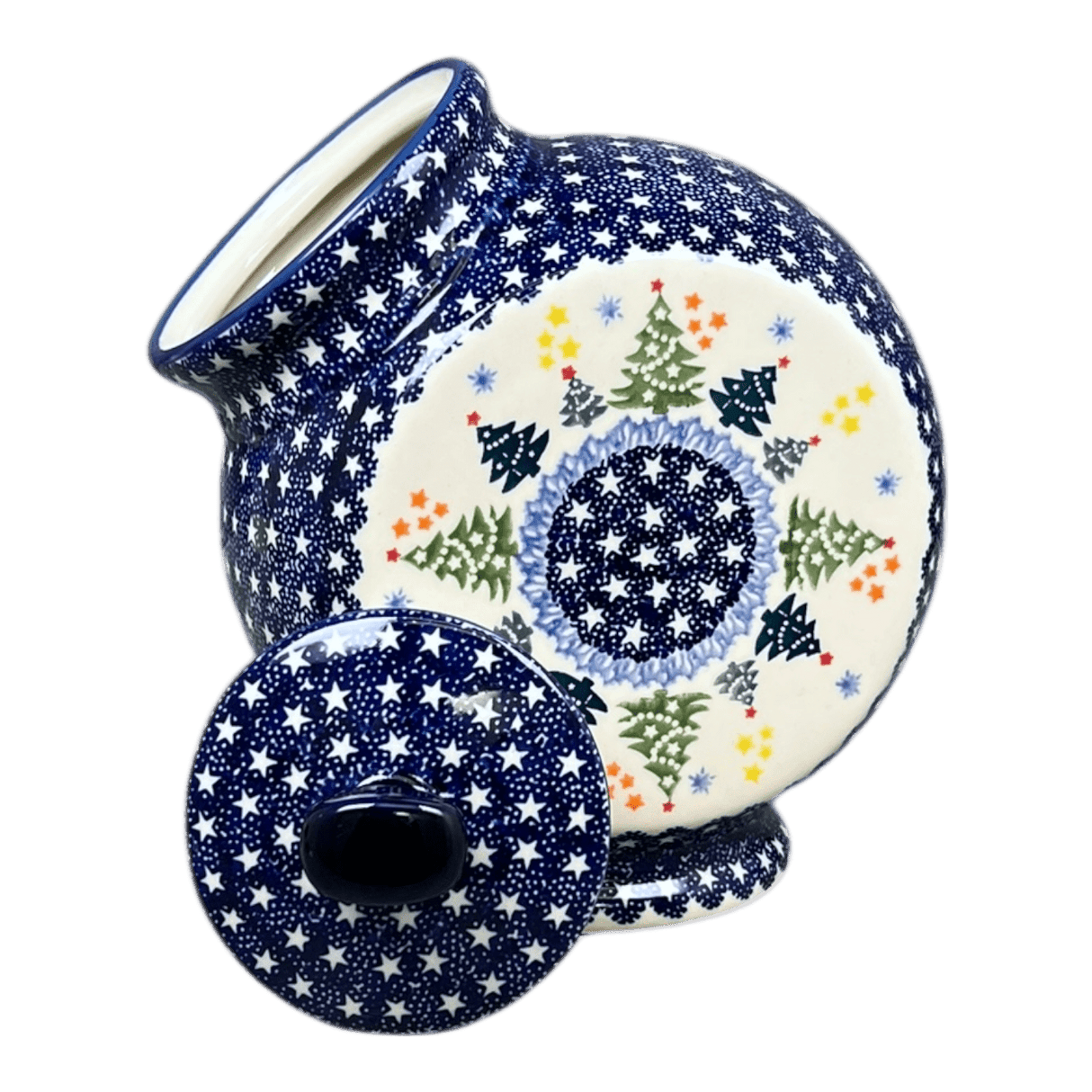 Candy/Cookie Jar, Round, 8.5" in "Festive Forest" by Manufaktura | P076U-INS6