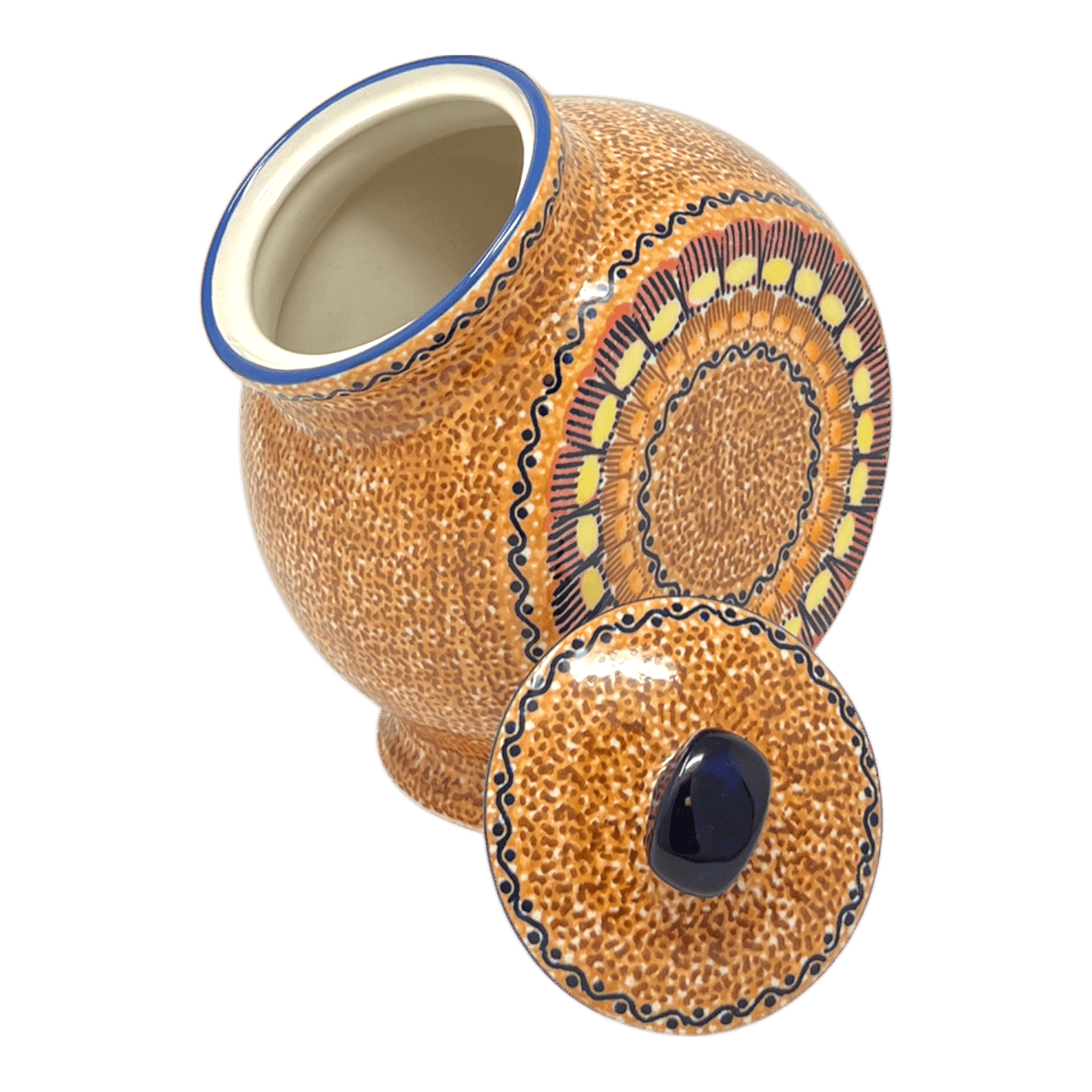 Candy/Cookie Jar, Round, 8.5" in "Desert Sunrise" by Manufaktura | P076U-KLJ