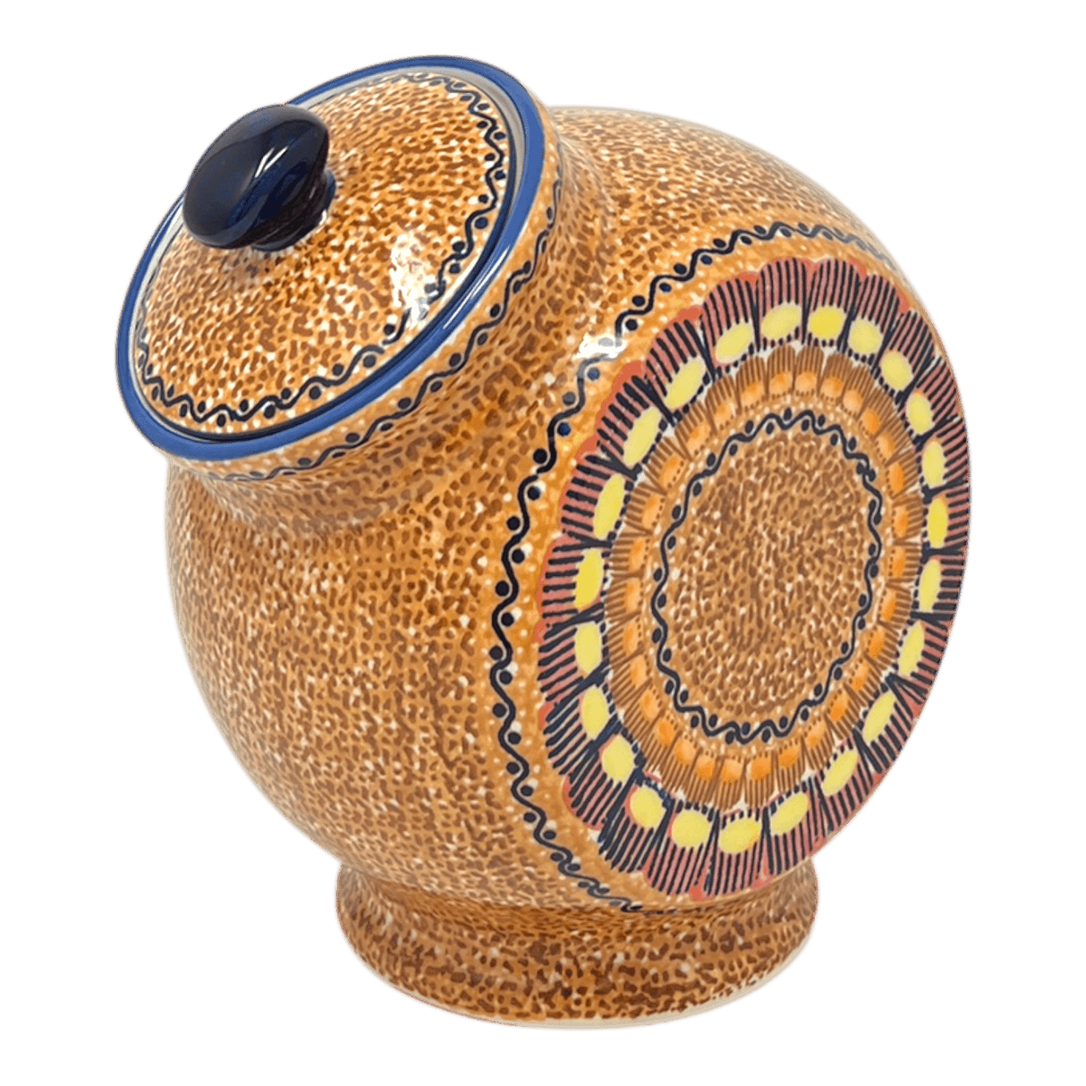 Candy/Cookie Jar, Round, 8.5" in "Desert Sunrise" by Manufaktura | P076U-KLJ