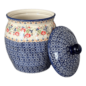 Polish Pottery 5 Liter Canister (Poppy Persuasion) | P084S-P265 Additional Image at PolishPotteryOutlet.com