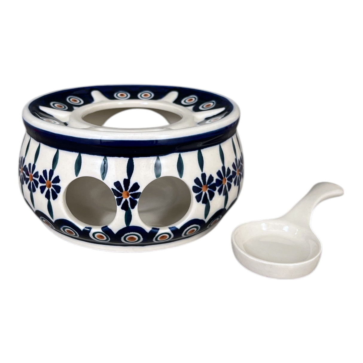 Heater/Warmer, 6" in "Floral Peacock" by Manufaktura | P089T-54KK