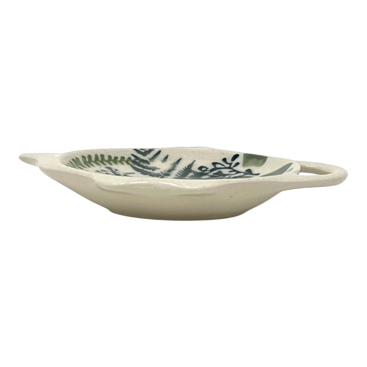 Saucer, Teapot, 4.25" x 3.25" in "Scattered Ferns" by Manufaktura | P094S-GZ39