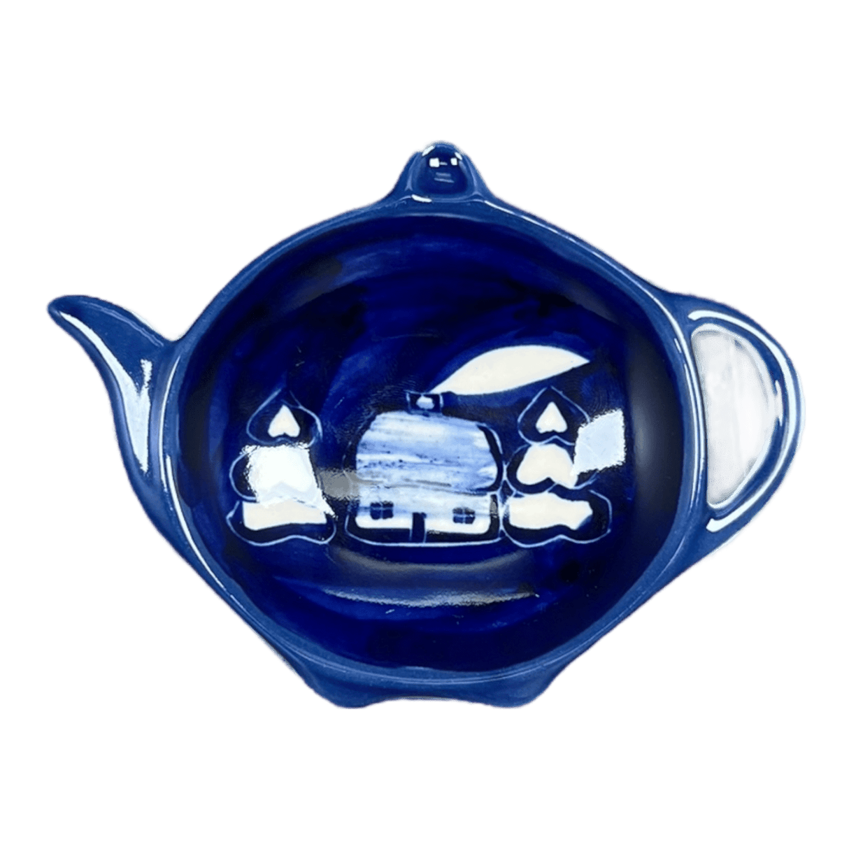 Saucer, Teapot, 4.25" x 3.25" in "Winter's Eve" by Manufaktura | P094S-IBZ