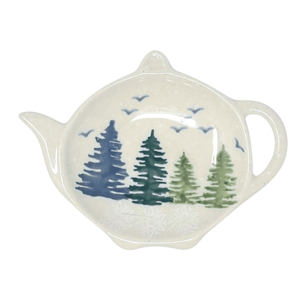 Saucer, Teapot, 4.25" x 3.25" in "Pine Forest" by Manufaktura | P094S-PS29