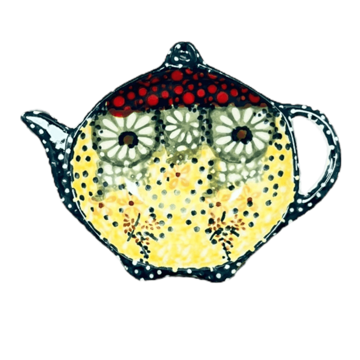Saucer, Teapot, 4.25" x 3.25" in "Sunshine Grotto" by Manufaktura | P094S-WK52