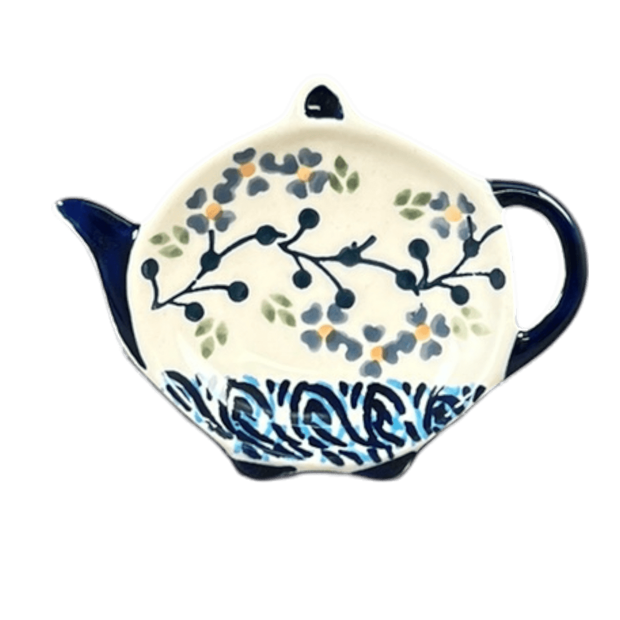 Saucer, Teapot, 4.25" x 3.25" in "Baby Blue Eyes" by Manufaktura | P094T-MC19