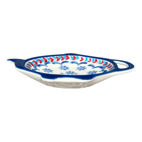 Saucer, Teapot, 4.25" x 3.25" in "Snowflake Love" by Manufaktura | P094U-PS01