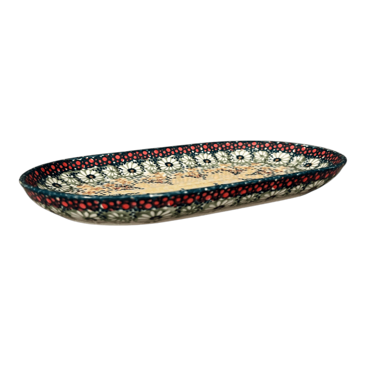 Plate, Oval, 6" x 9" in "Sunshine Grotto" by Manufaktura | P097S-WK52