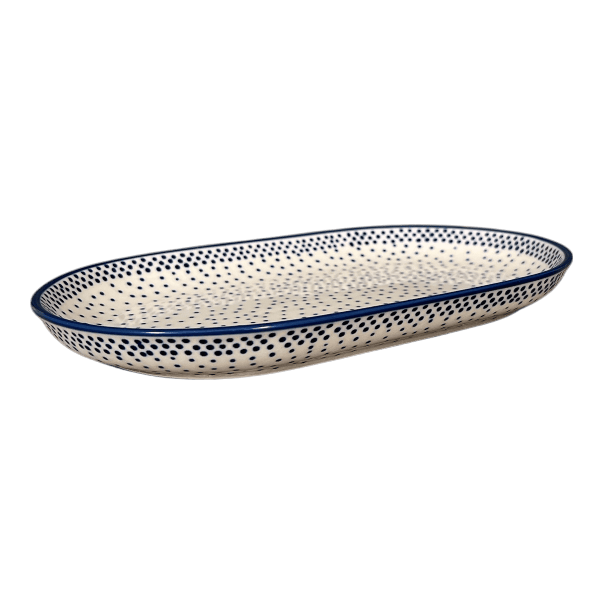 Plate, Oval, 6" x 9" in "Misty Blue" by Manufaktura | P097U-61A
