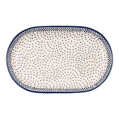 Plate, Oval, 6" x 9" in "Misty Blue" by Manufaktura | P097U-61A