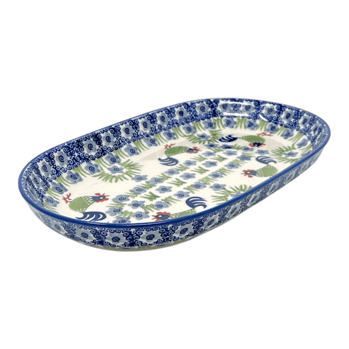 Plate, Roaster, Oval, 7"x11" in "Rise & Shine" by Manufaktura | P099U-P319