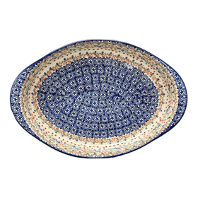 Polish Pottery Large Oval Baker (Wildflower Delight) | P102S-P273 Additional Image at PolishPotteryOutlet.com