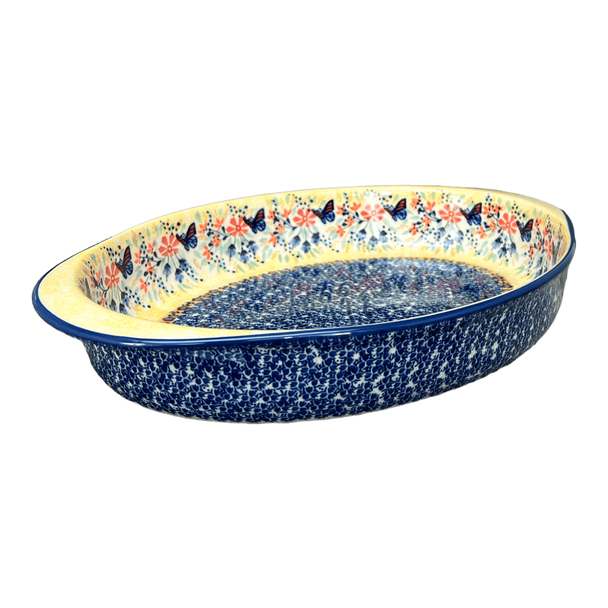 Baker, Oval, Large 10.25" x 15.5" in "Butterfly Bliss" by Manufaktura | P102S-WK73