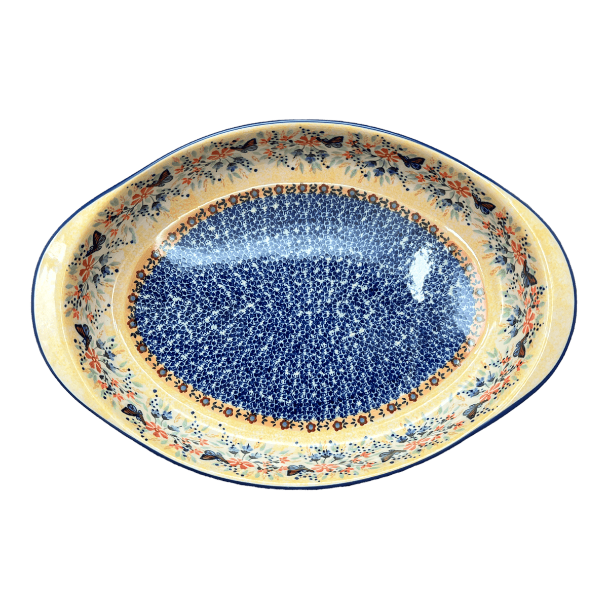 Baker, Oval, Large 10.25" x 15.5" in "Butterfly Bliss" by Manufaktura | P102S-WK73
