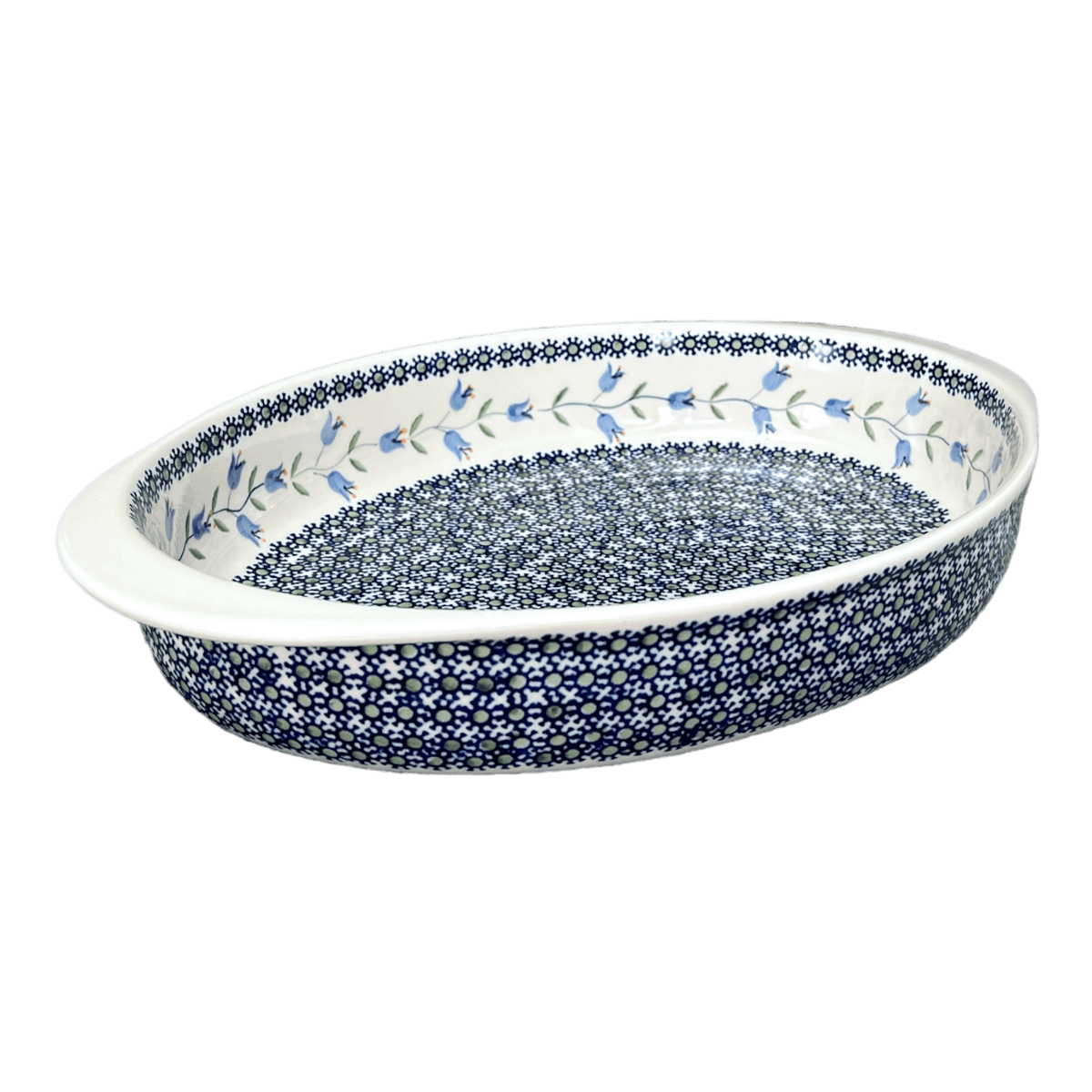 Baker, Oval, Large 10.25" x 15.5" in "Lily of the Valley" by Manufaktura | P102T-ASD