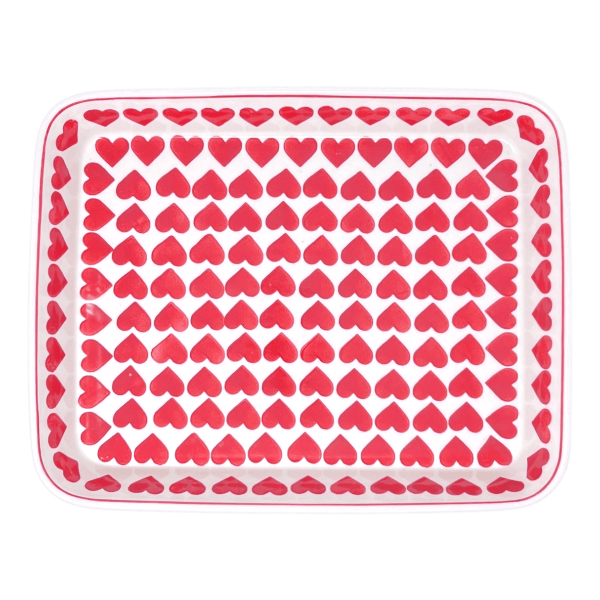 Baker, Rectangular, Shallow 10" x 13" in "Whole Hearted Red" by Manufaktura | P105T-SEDC