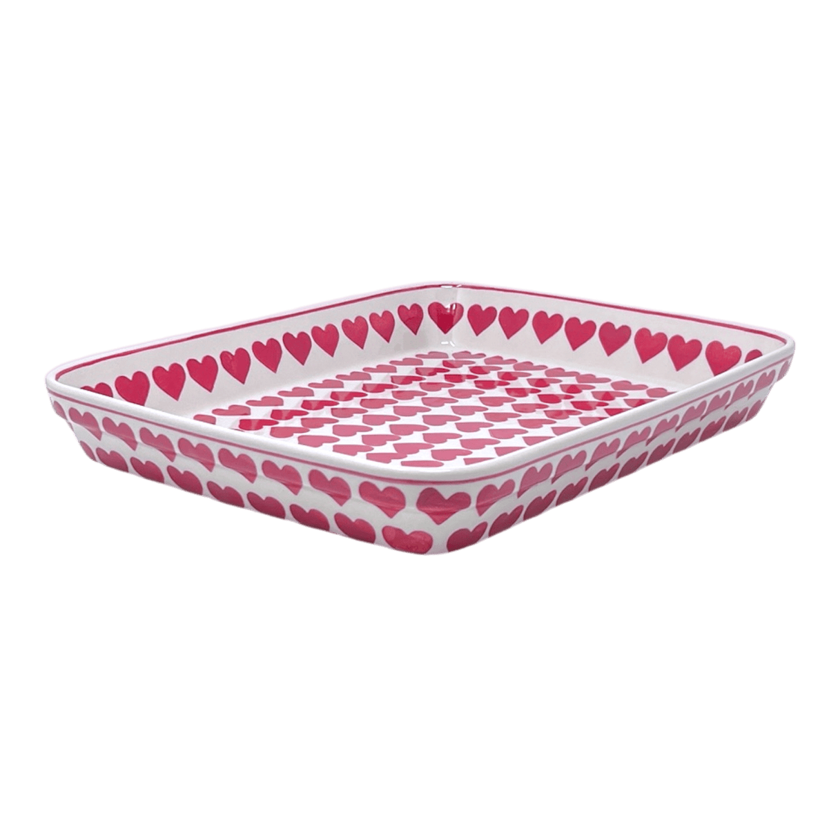 Baker, Rectangular, Shallow 10" x 13" in "Whole Hearted Red" by Manufaktura | P105T-SEDC