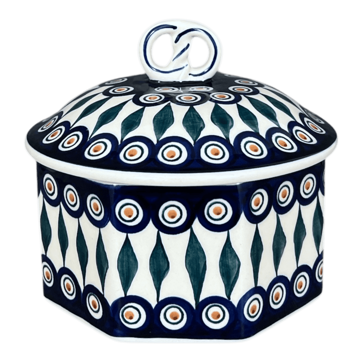 Box, Large Pretzel, 7" in "Peacock" by Manufaktura | P108T-54
