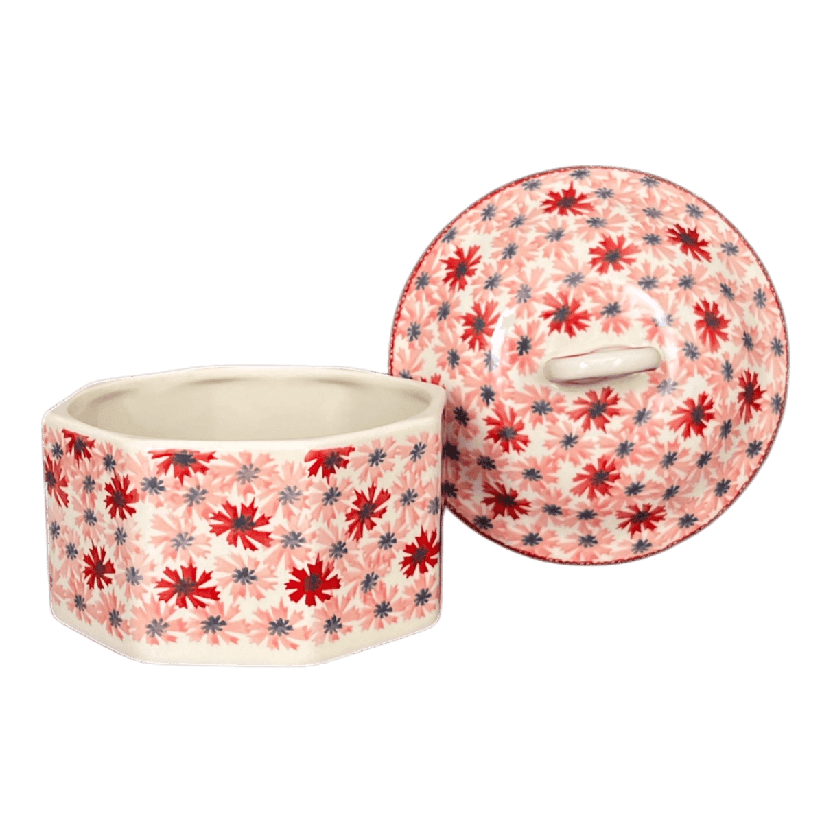 Box, Large Pretzel, 7" in "Scarlet Daisy" by Manufaktura | P108U-AS73