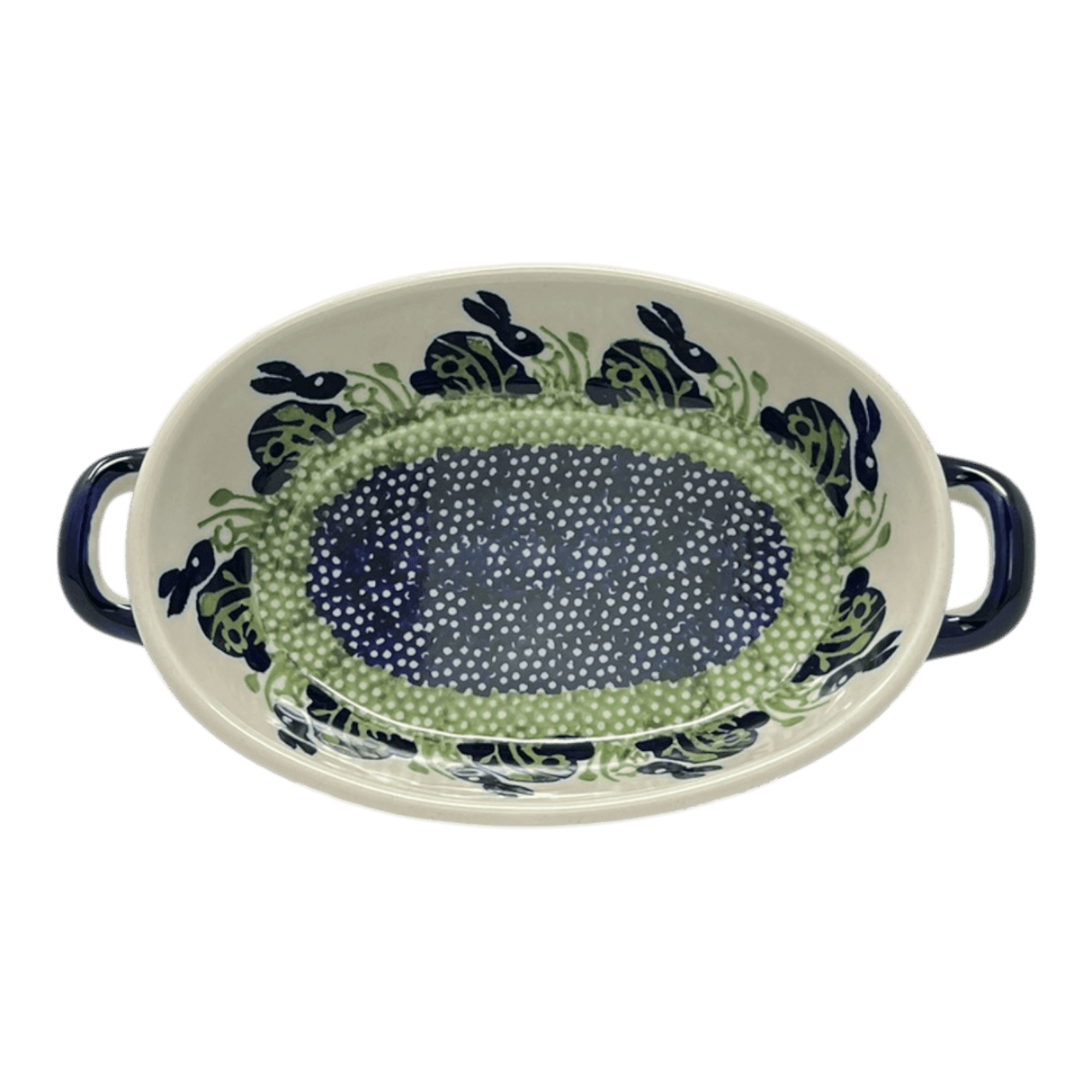 Baker, Oval, Handles, Small 8.5" x 4.75" in "Bunny Love" by Manufaktura | P138T-P324