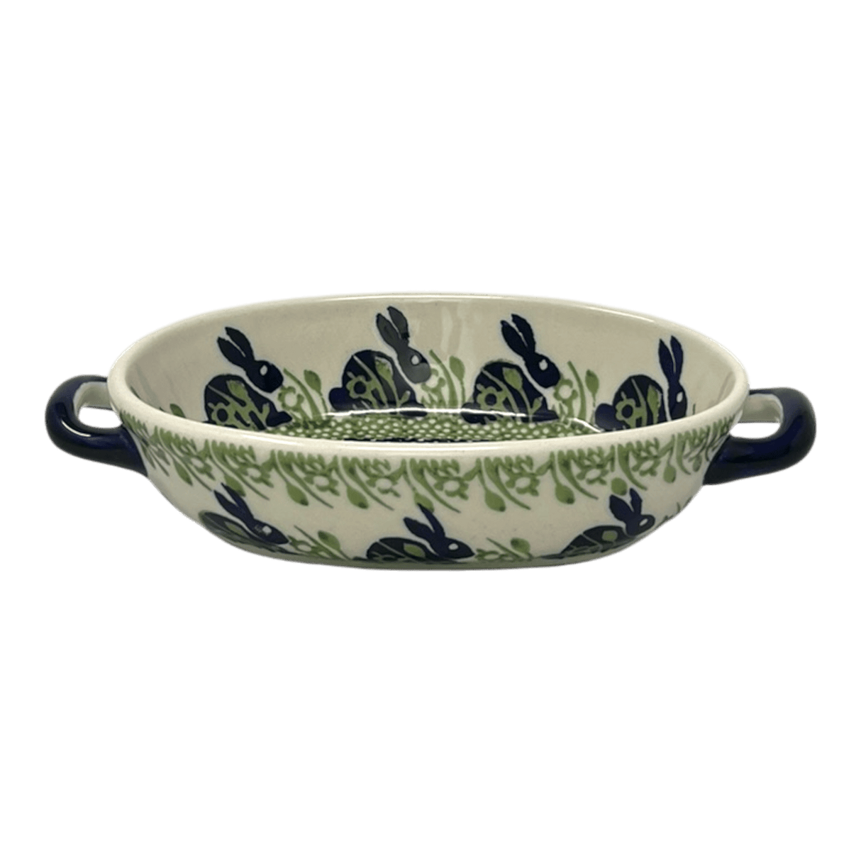 Baker, Oval, Handles, Small 8.5" x 4.75" in "Bunny Love" by Manufaktura | P138T-P324