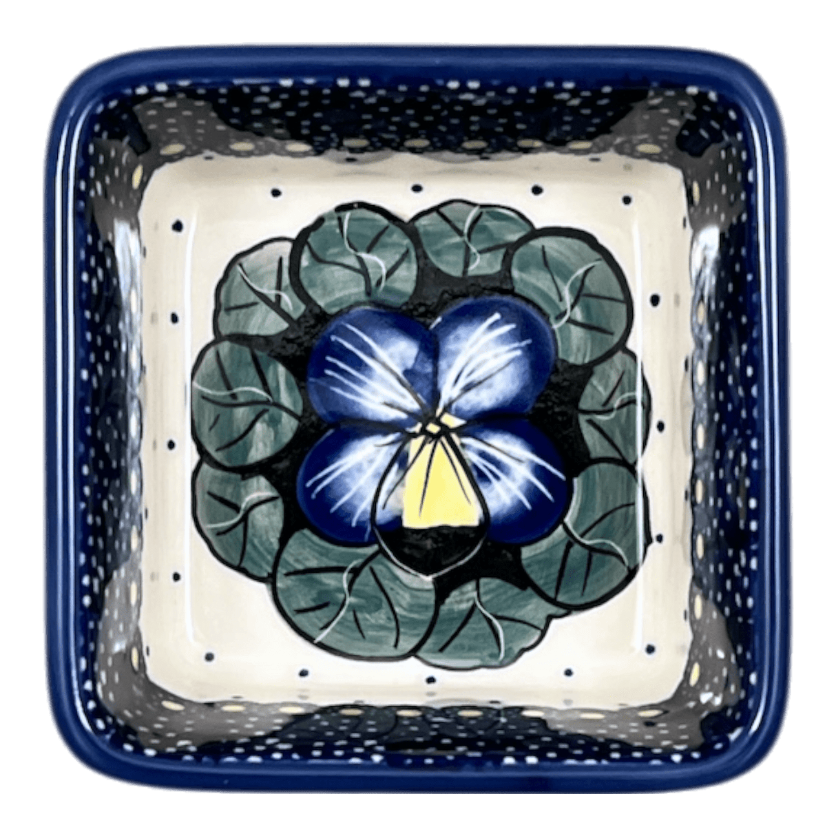 Baker, Square, 3.5" in "Pansies" by Manufaktura | P150S-JZB