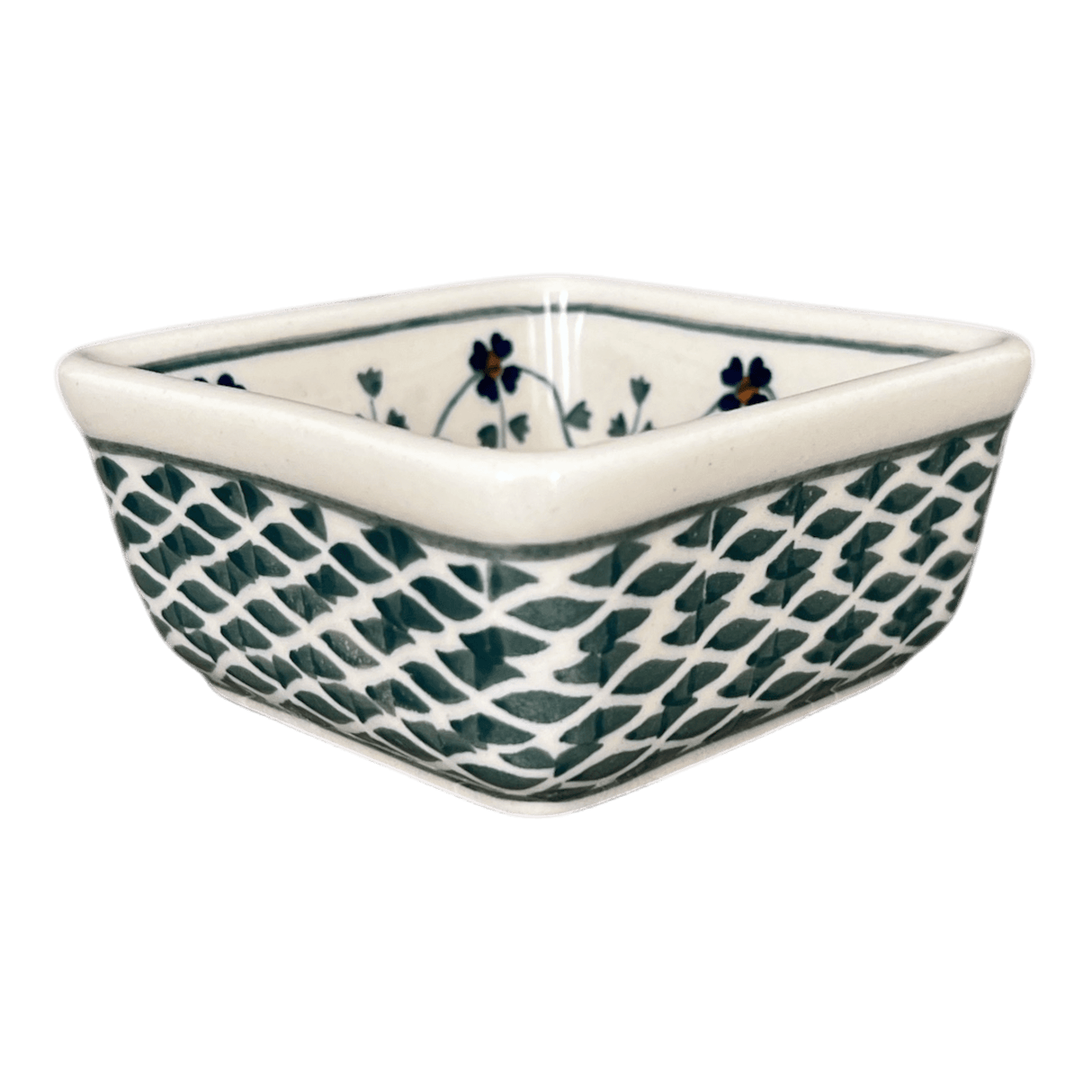 Baker, Square, 3.5" in "Woven Pansies" by Manufaktura | P150T-RV