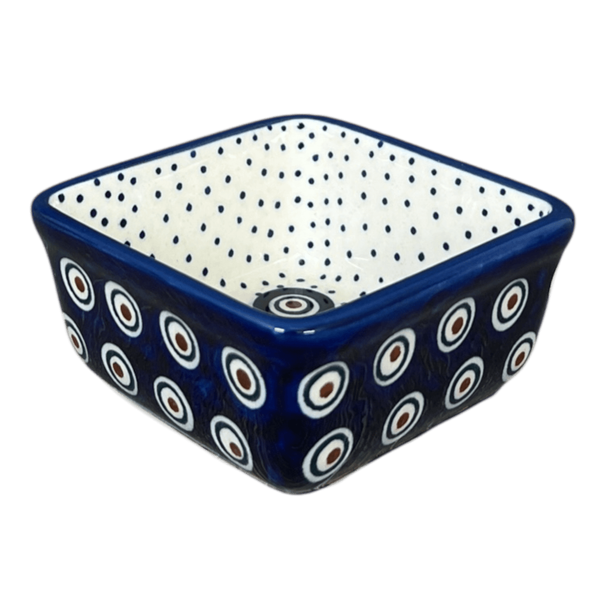 Baker, Square, 3.5" in "Peacock Dot" by Manufaktura | P150U-54K