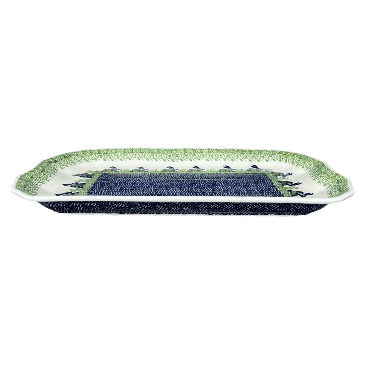 Platter, Rectangular, 11.5" x 17" in "Bunny Love" by Manufaktura | P158T-P324