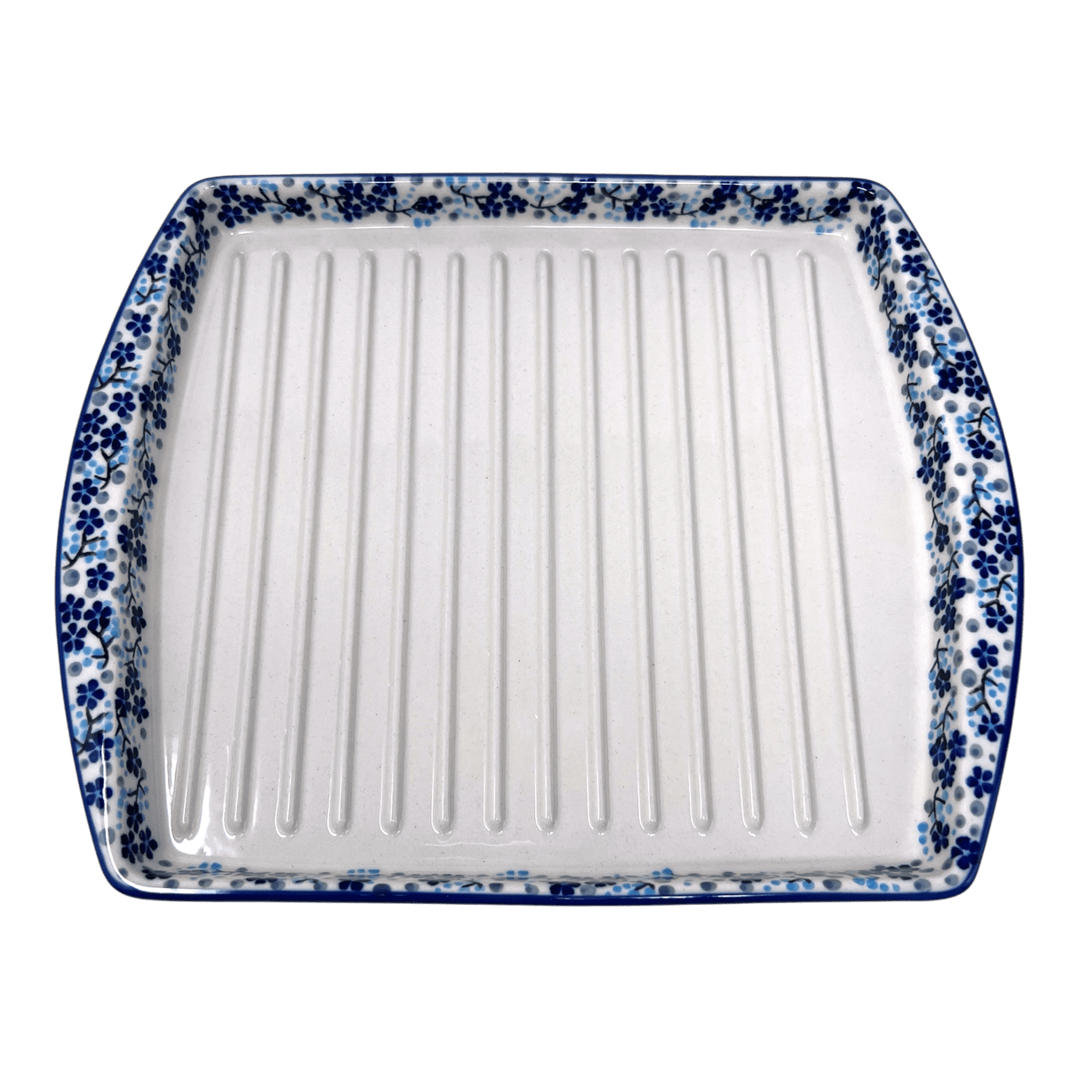 Tray, Bacon, 8.25" x 10.5" in "Scattered Blues" by Manufaktura | P191S-AS45