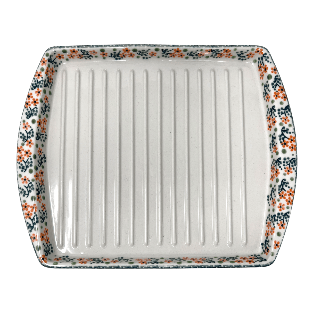 Tray, Bacon, 8.25" x 10.5" in "Peach Blossoms" by Manufaktura | P191S-AS46