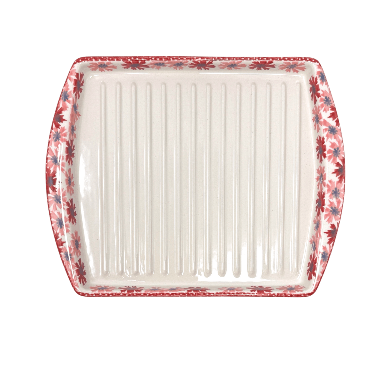 Tray, Bacon, 8.25" x 10.5" in "Scarlet Daisy" by Manufaktura | P191U-AS73