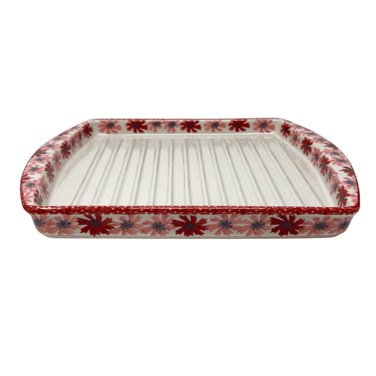 Tray, Bacon, 8.25" x 10.5" in "Scarlet Daisy" by Manufaktura | P191U-AS73