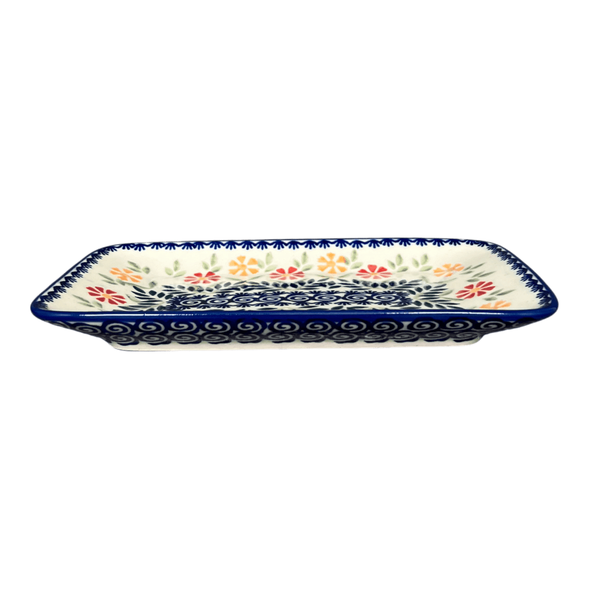 Tray, Rectangular, 8.25" x 5" in "Flower Power" by Manufaktura | P201T-JS14