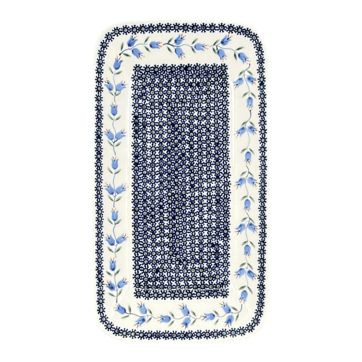 Platter, Rectangular, 14" x 8" in "Lily of the Valley" by Manufaktura | P202T-ASD