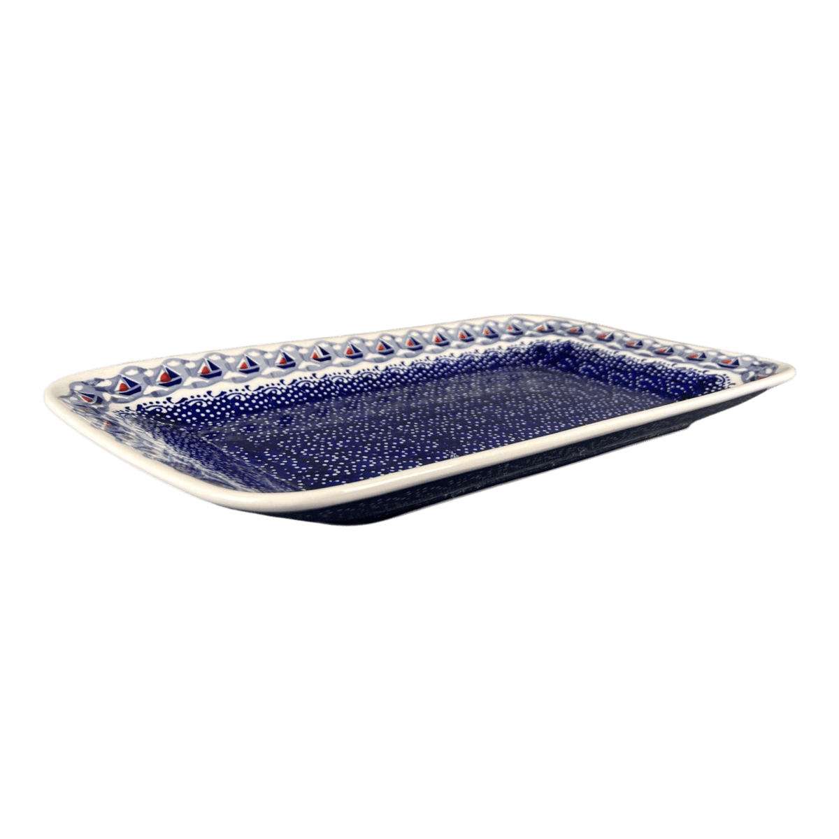 Platter, Rectangular, 14" x 8" in "Smooth Sailing" by Manufaktura | P202T-DPMA