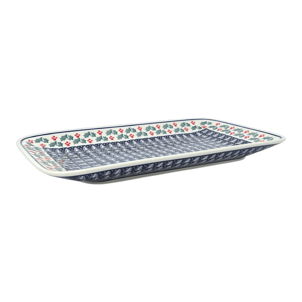 Platter, Rectangular, 14" x 8" in "Holiday Cheer" by Manufaktura | P202T-NOS2