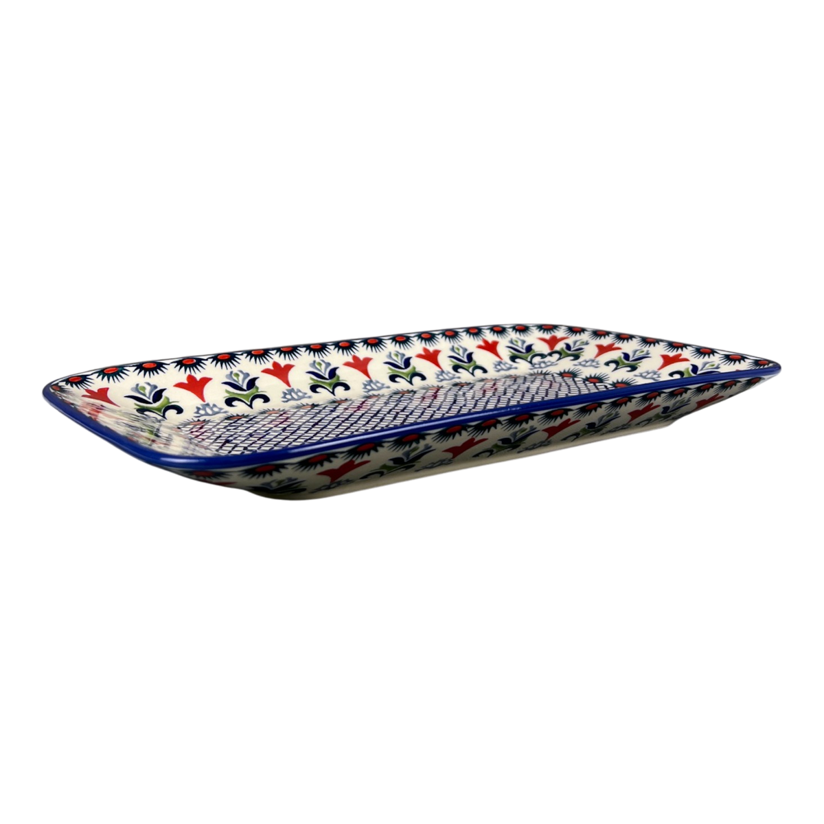 Platter, Rectangular, 14" x 8" in "Scandinavian Scarlet" by Manufaktura | P202U-P295