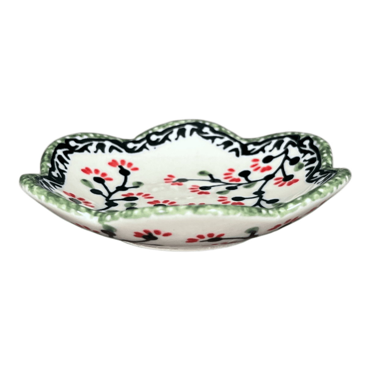 Bowl, Scalloped, Shallow, 4.25", (P205) in "Cherry Blossoms" by Manufaktura | P205S-DPGJ