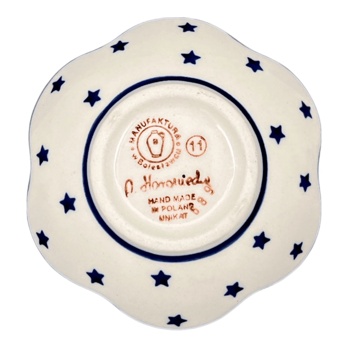 Bowl, Scalloped, Shallow, 4.25", (P205) in "Winter's Eve" by Manufaktura | P205S-IBZ