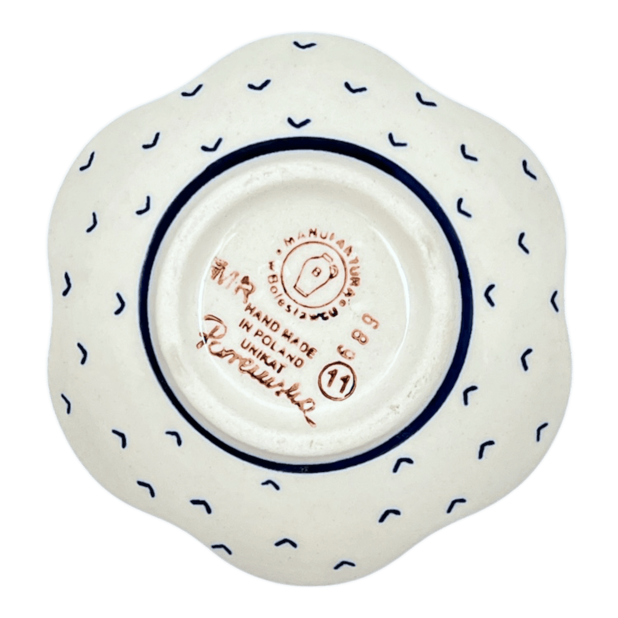 Bowl, Scalloped, Shallow, 4.25", (P205) in "Autumn Harvest" by Manufaktura | P205S-LB